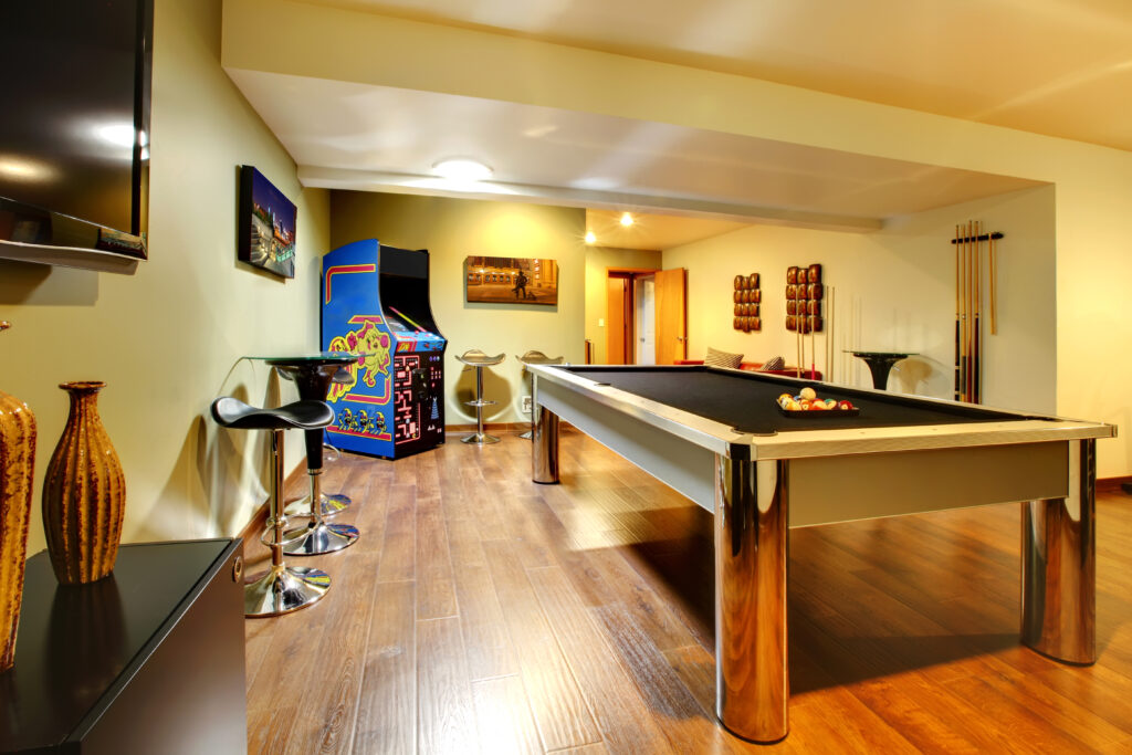 Game Room for your basement renovations | By Houston Services - Basement Remodeling Contractors